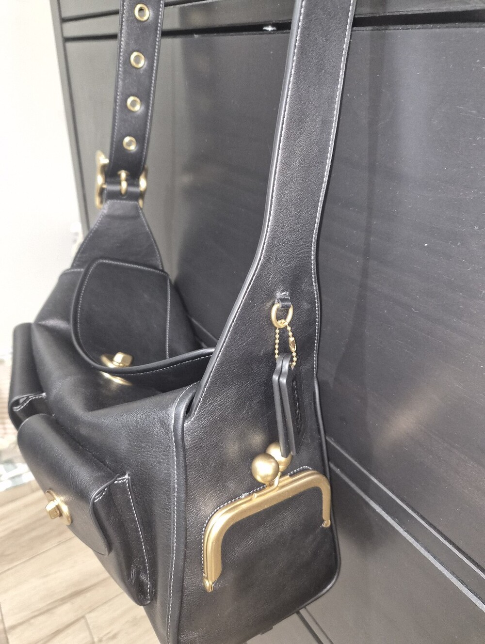 Coach Haversack Black Leather - Picture 3 of 9